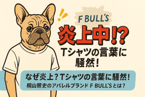 桐山照史「F BULL'S」Tシャツが炎上した理由｜“ONARA”に込めた意味と